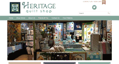 Desktop Screenshot of heritagequiltshop.com